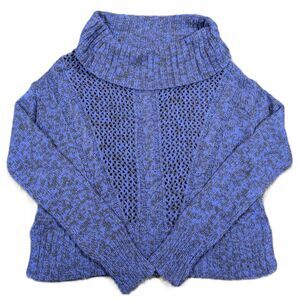 Nine West Womens XL Sweater Blue Vintage America Cowl Neck Pullover Sweatshirt